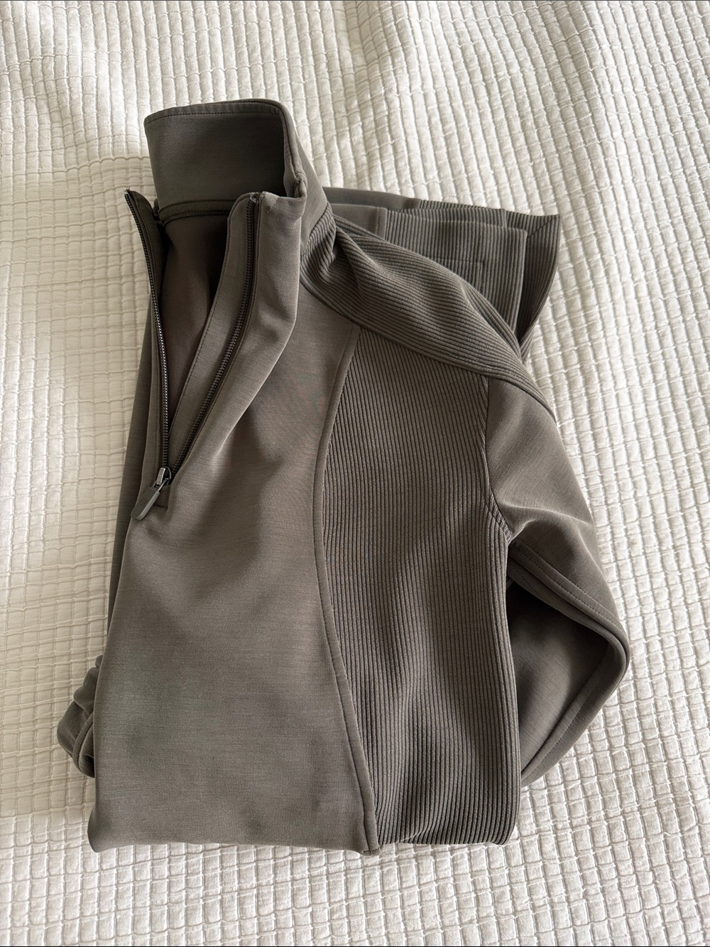 Lululemon Softstreme Half-Zip Mini Dress - Olive Brown - S - Picture 11 of 11